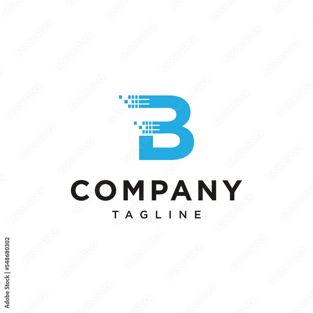 B Letter technology network computer Vector logo icon vector Template B Letter technology network computer Vector logo icon vector Template