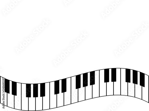 ピアノの鍵盤の背景 横位置 ホワイト