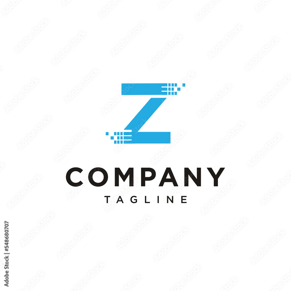 Z Letter technology network computer Vector logo icon vector Template Z Letter technology network computer Vector logo icon vector Template