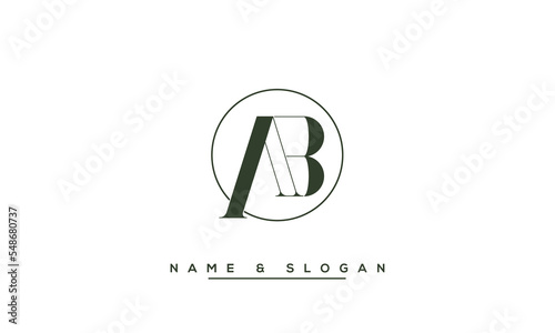 AB,  BA,  A, B  Abstract  Letters  Logo  Monogram