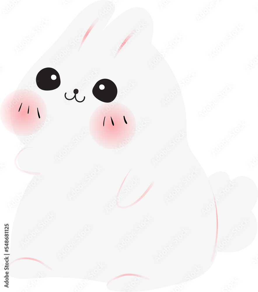 Cute white rabbit Cute white rabbit