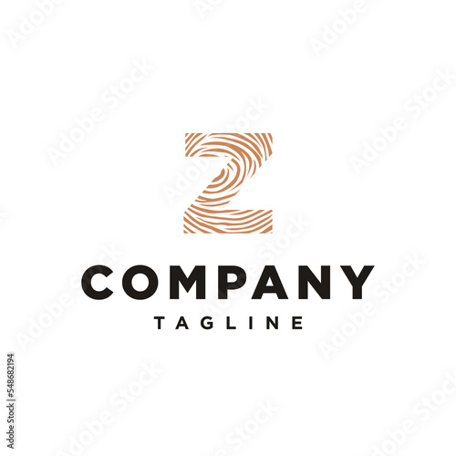 Z Letter initial Wood logo inspiration