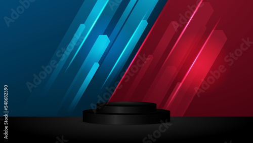 Modern versus battle background. Vs battle headline. Competitions between contestants, fighters or teams. Vector illustration.