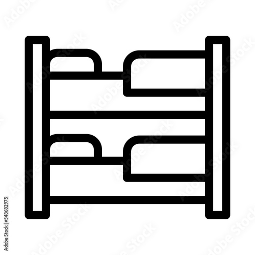 bunk bed line icon illustration vector graphic