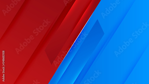 versus vs background with blue and red light, halftone, gradient color for game, battle, fight, competition, match, sport, contest, team, championship, combat, duel, tournament, and 3d effect