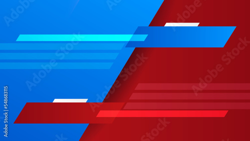 versus vs background with blue and red light, halftone, gradient color for game, battle, fight, competition, match, sport, contest, team, championship, combat, duel, tournament, and 3d effect