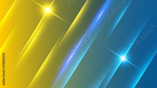 Blue yellow versus vs background. Vector illustration for game, battle, challenge, fight, competition, contest, team, boxing, championship, clash, combat, tournament, conflict, duel, MMA, football