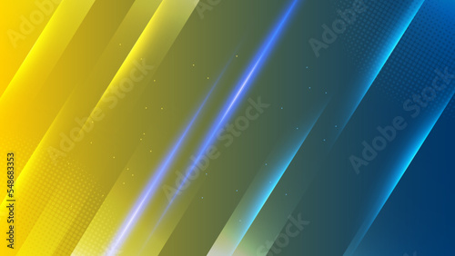 Blue yellow versus vs background. Vector illustration for game, battle, challenge, fight, competition, contest, team, boxing, championship, clash, combat, tournament, conflict, duel, MMA, football