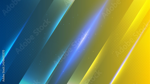 Blue yellow versus vs background. Vector illustration for game, battle, challenge, fight, competition, contest, team, boxing, championship, clash, combat, tournament, conflict, duel, MMA, football