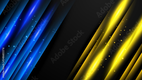 Blue yellow versus vs background. Vector illustration for game, battle, challenge, fight, competition, contest, team, boxing, championship, clash, combat, tournament, conflict, duel, MMA, football