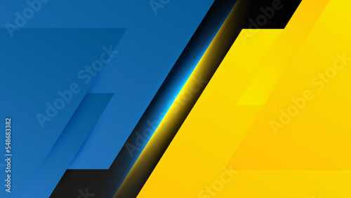 Blue yellow versus vs background. Vector illustration for game, battle, challenge, fight, competition, contest, team, boxing, championship, clash, combat, tournament, conflict, duel, MMA, football
