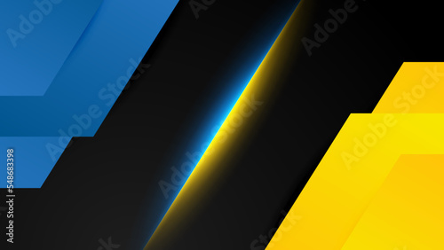 Blue yellow versus vs background. Vector illustration for game, battle, challenge, fight, competition, contest, team, boxing, championship, clash, combat, tournament, conflict, duel, MMA, football