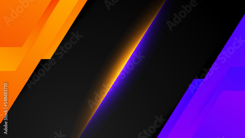 Orange yellow purple versus vs background. Vector illustration for game, battle, challenge, fight, competition, contest, team, boxing, championship, clash, combat, tournament, conflict, duel, MMA