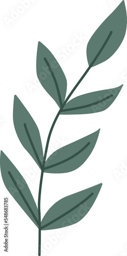 Hand drawn leaf design elements. © Warida.lnnl