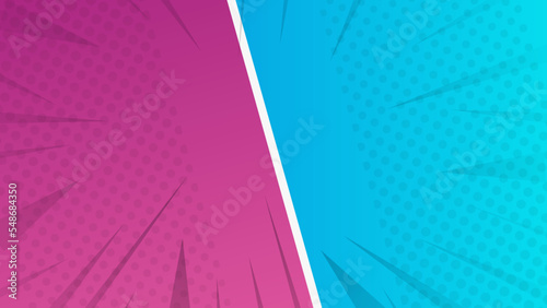 Versus background with blue pink for game, battle, challenge, fight, competition, contest, team, boxing, championship, clash, combat, tournament, conflict, duel, MMA, football