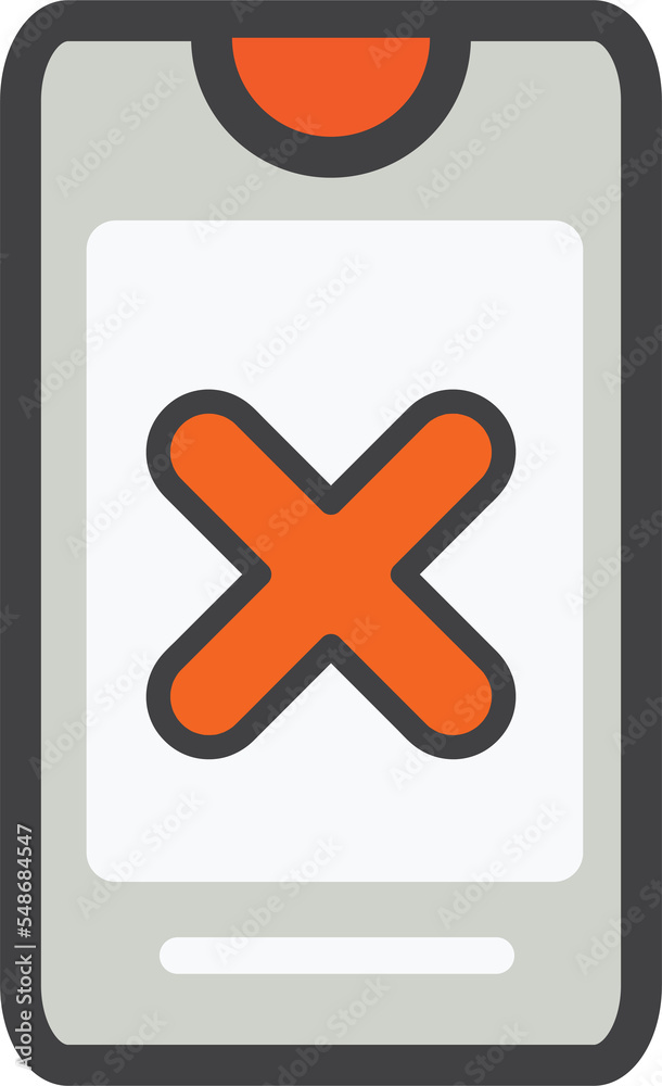 Obraz premium delete phone icon