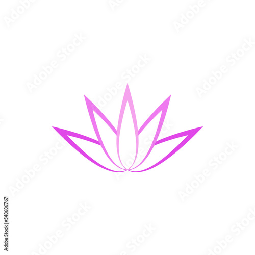 Lotus flower logo icon isolated on white background © sljubisa