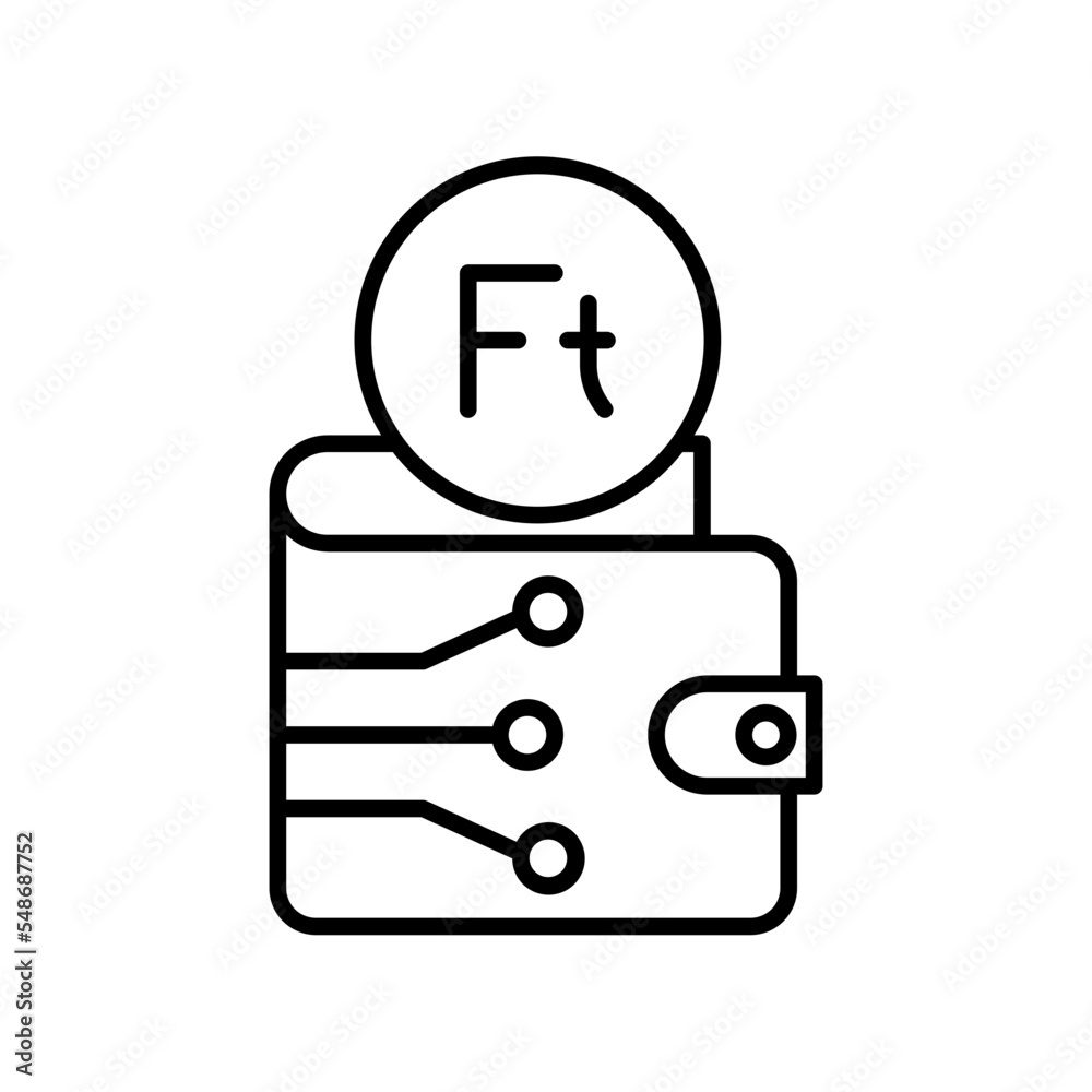 forint line icon forint line icon