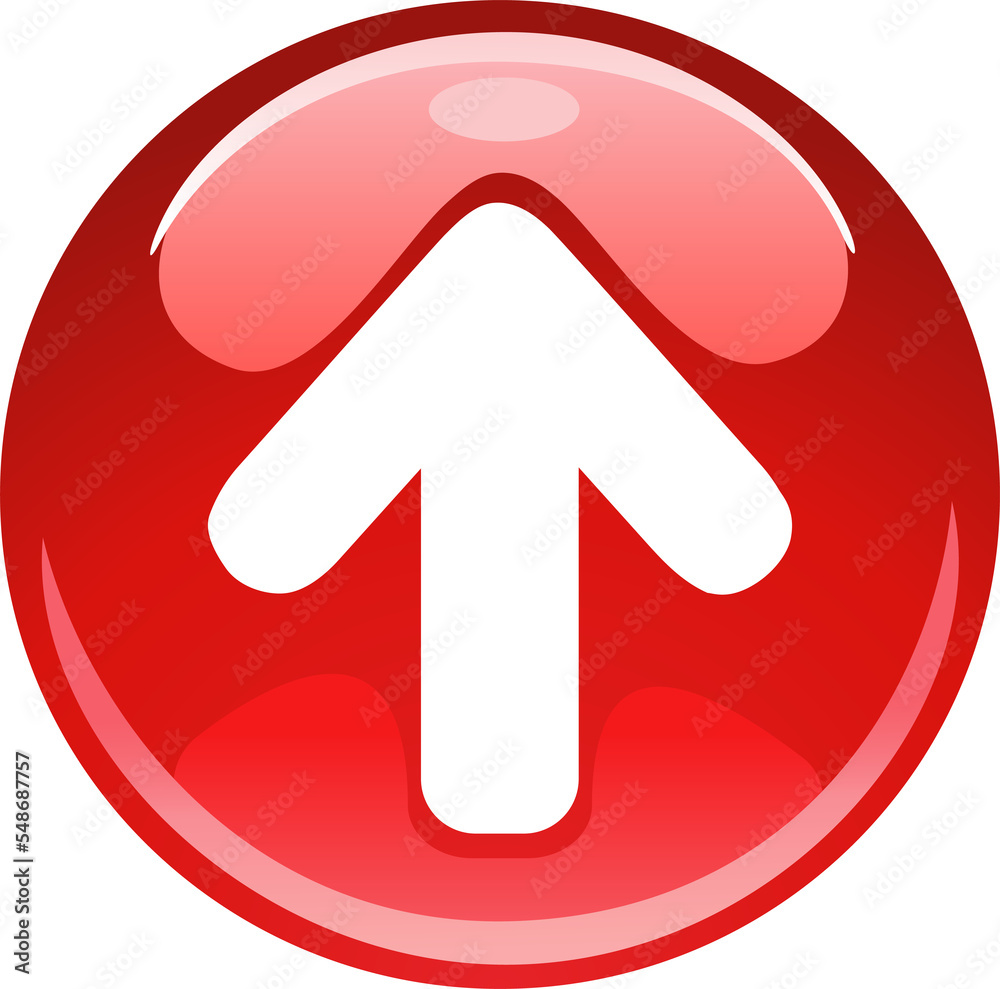Glass Icon with Symbols Arrow Glass Icon with Symbols Arrow