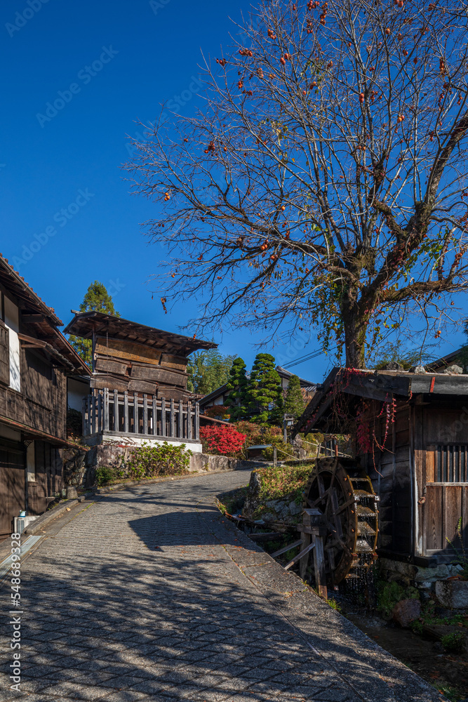 Fototapeta premium 秋の 中山道 妻籠宿(長野県 南木曽町)
