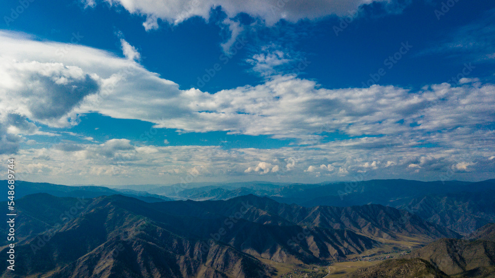 Altai mountain landscape from a bird's-eye view. Altai mountain landscape from a bird's-eye view.