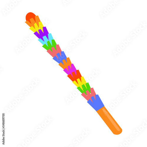Cute pinata vector illustration. Mexican paper toy for birthday party or carnival isolated on white background