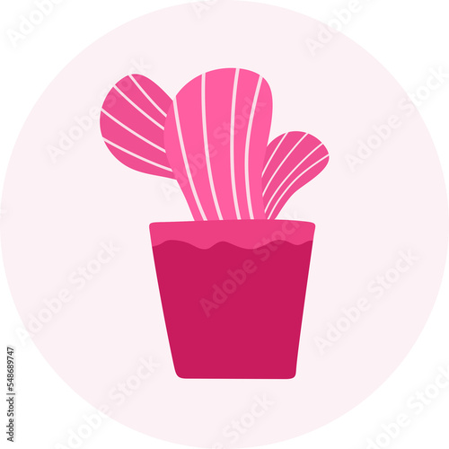 Potted Cactus Illustration