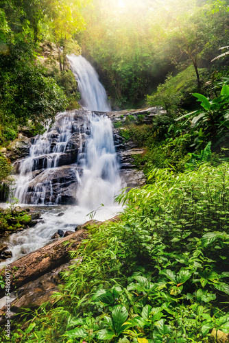 Beautiful Huai Sai Lueang waterfall in Inthanon National Park, Chiang Mai, Thailand