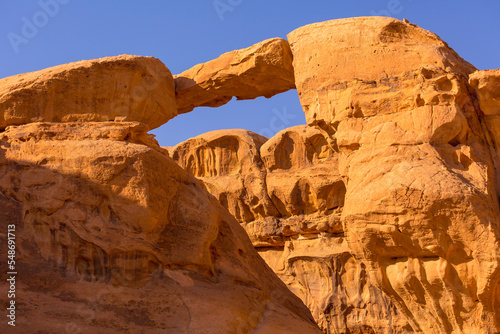 Wadi Rum Desert, Jordan, Um Frouth stone bridge