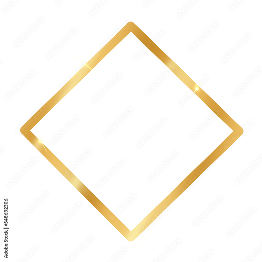Golden frame isolated on transparant background. Golden Border Golden frame isolated on transparant background. Golden Border