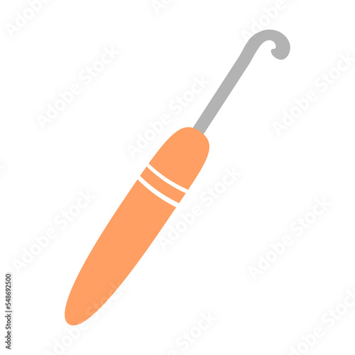 spindle for yarn, Tool for knitting and sewing flat vector illustration. Accessories for needlework isolated on white background