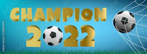 champion football 2022 golden banner. Business Presentation Vector Template use for decoration graphic resources isolated transparent background png