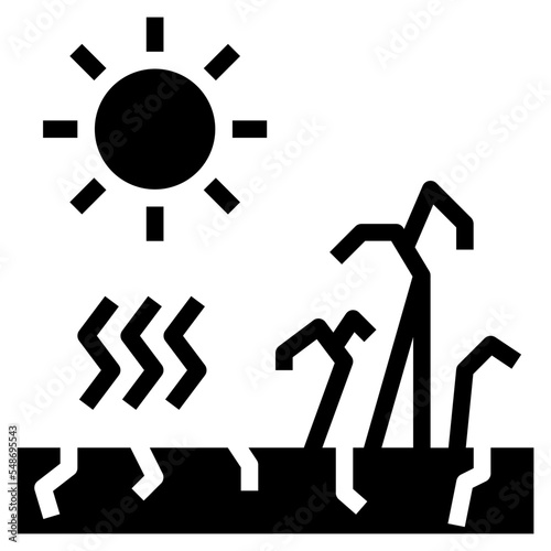 drought glyph icon