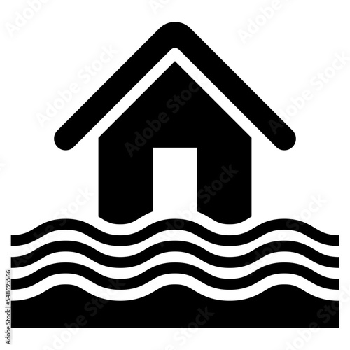 Tela flood glyph icon