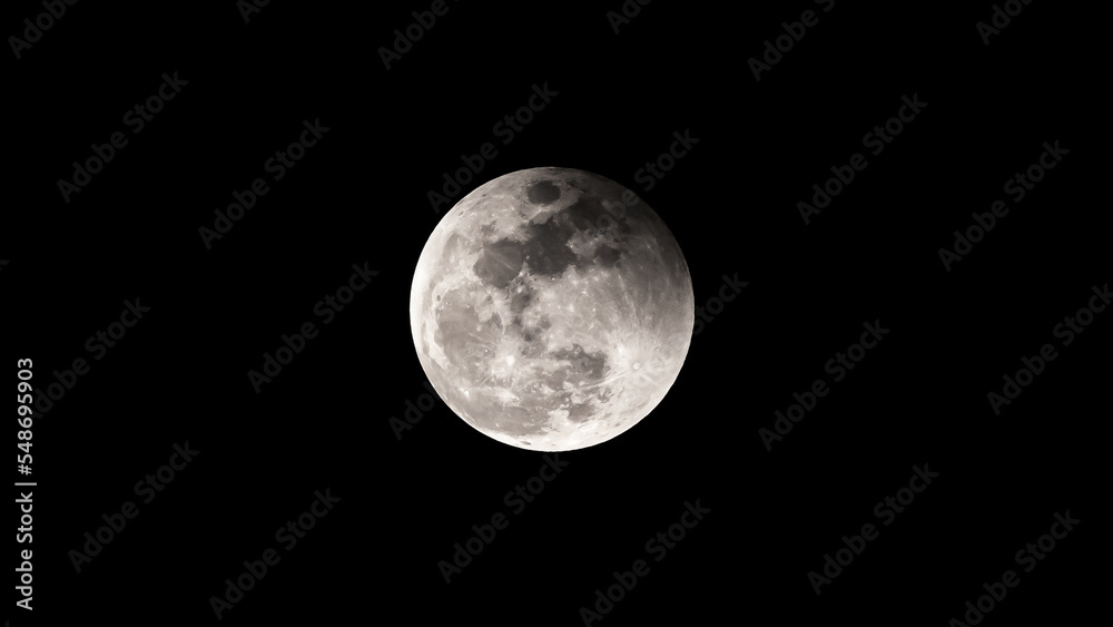 Fototapeta premium moon on the dark night dark background