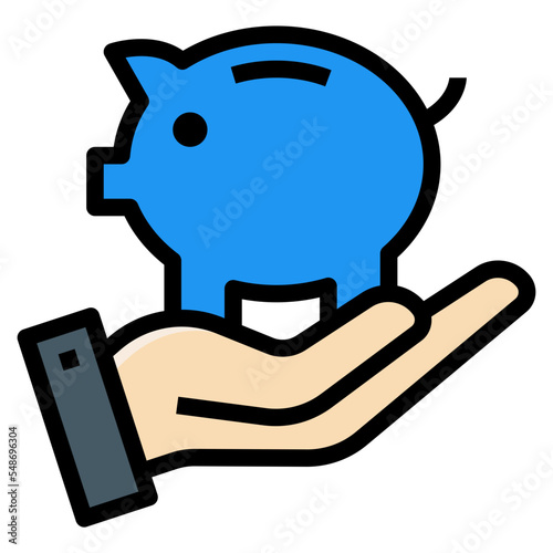 saving filled outline icon
