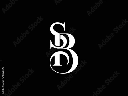 Creative sb , bs, initial monogram elegant vector logo template	