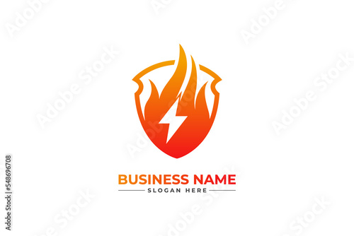 oil and gas with heating icon. HVAC, oil, gas, air condition and heating logo	