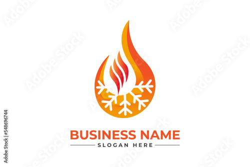 oil and gas with heating icon. HVAC, oil, gas, air condition and heating logo	