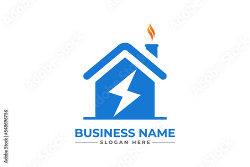 oil and gas with heating icon. HVAC, oil, gas, air condition and heating logo	