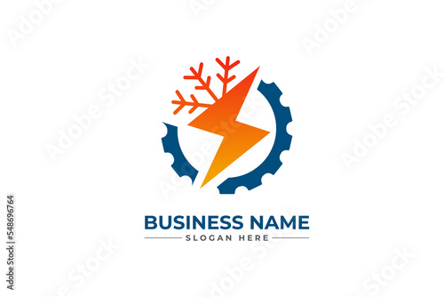 oil and gas with heating icon. HVAC, oil, gas, air condition and heating logo	