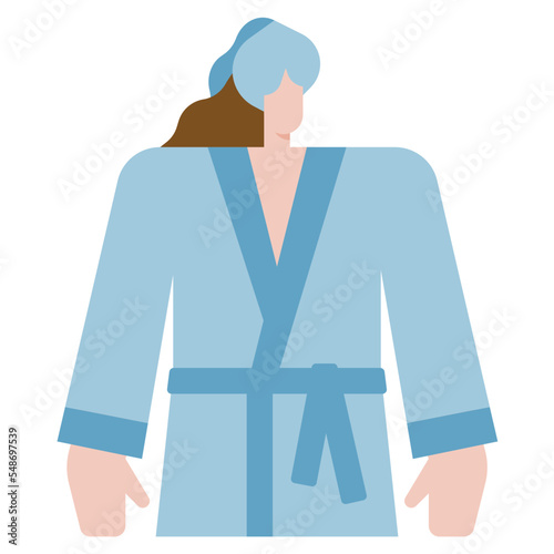 bathrobe flat icon