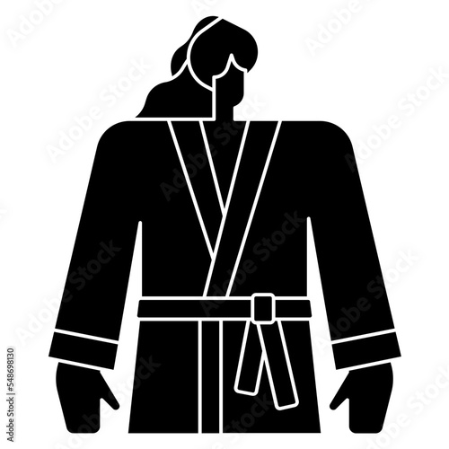 bathrobe glyph icon