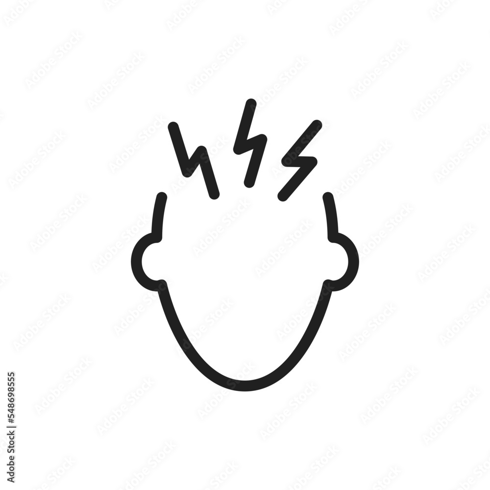 Headache icon vector design illustration Headache icon vector design illustration