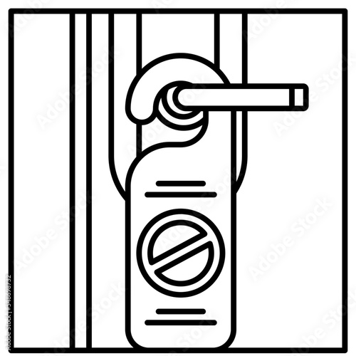 doorknob line icon