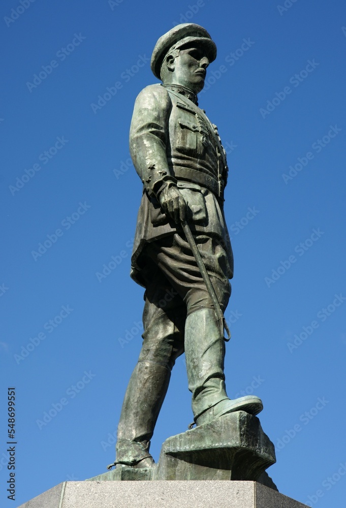 Statue of Marechal Gomes da Costa in Braga, Norte - Portugal