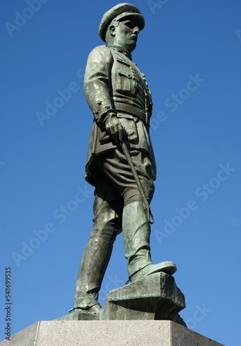 Statue of Marechal Gomes da Costa in Braga, Norte - Portugal