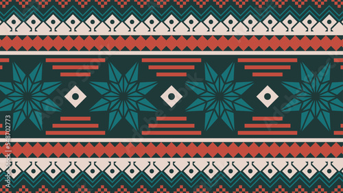 Isolated ethnic pattern flat vector