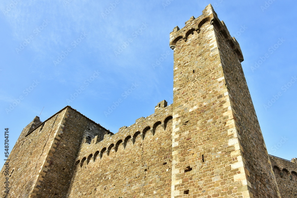 medieval Montalcino Fortress in Tuscany, Italy.
