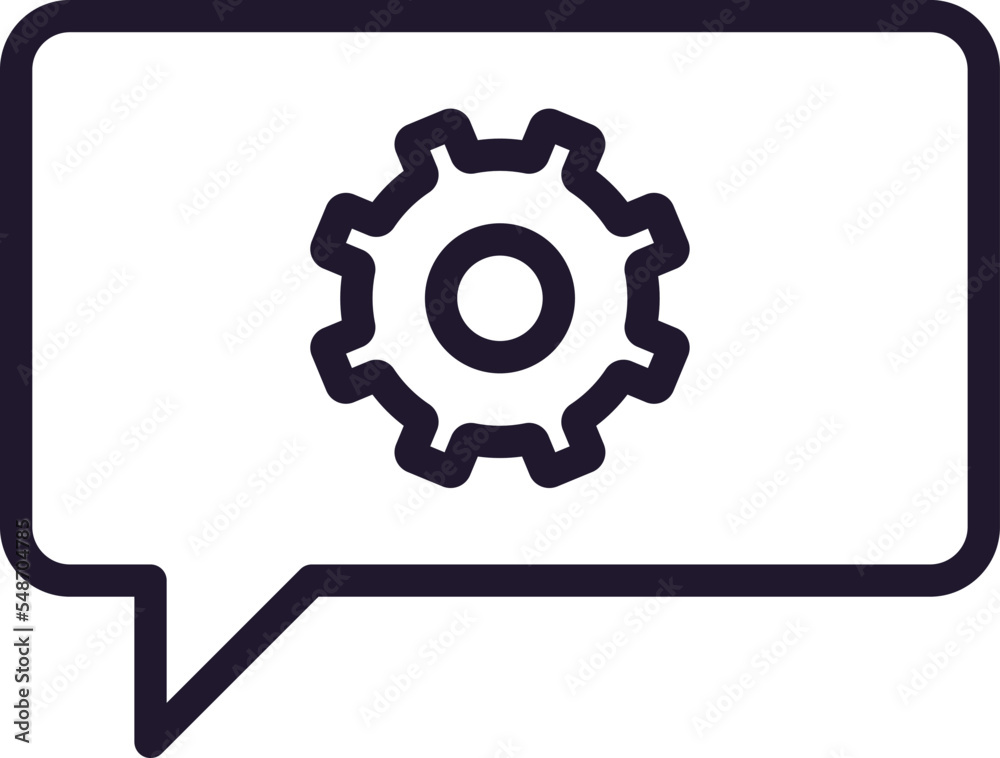 Speech bubble line icon on white background Speech bubble line icon on white background